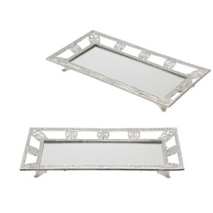 25256 BANDEJA ZAMAC C/FUNDO ESPELHADO 30X15CM