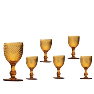 25871 JOGO TACAS AGUA AMBAR BICO DE JACA 255ML