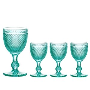 25874 JOGO TACAS AGUA TURQUESA BICO DE JACA 255ML