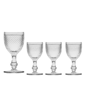 25886 JOGO TACAS VINHO TRANSPARENTE BICO DE JACA 235ML