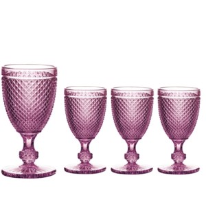 25888 JOGO TACAS VINHO LILAS BICO DE JACA 235ML