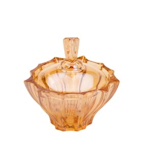 26705 POTICHE C/TAMPA PARADISE AMBAR 12X12CM