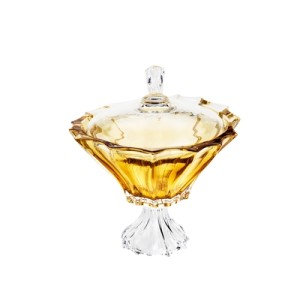 26898 POTICHE C/PE PARADISE AMBAR 21,5X23,5CM