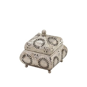 343-021 PORTA JOIA DE METAL PRATEADO