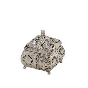 343-023 PORTA JOIA DE METAL PRATEADO