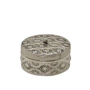 343-027 PORTA JOIA DE METAL PRATEADO