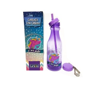 418 GARRAFA C/CANUDO UNICORNIO MAGIA 550ML