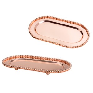 4243 BANDEJA ZAMAC BALLS ROSE 29X16,5X3CM