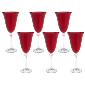 5377 JOGO TACAS AGUA VERMELHA ALEXANDRA/ASIO 350ML